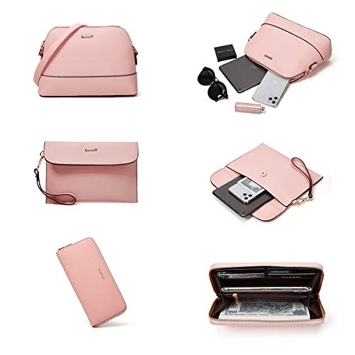YTL Women Fashion Handbags Wallet Tote Bag Shoulder Bag Top Handle Satchel Purse Set 4pcs - Image 5