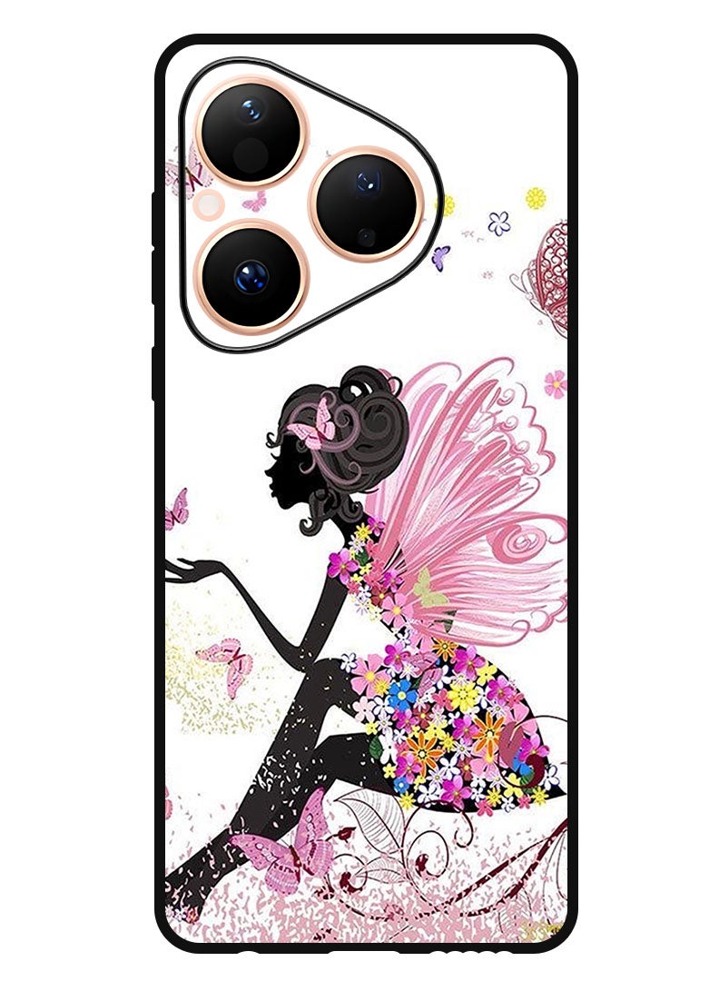 Theodor Case Compatible with Huawei Pura 80 6.6 Inch Protection Shockproof Bumper Cover Butterfly Girl - Image 1