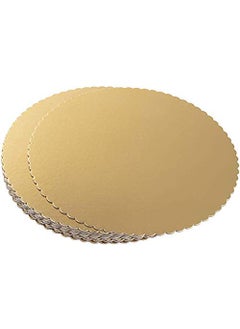 BIG BOX BIG BOX 2 Size Combo 9 Inch 10 Inch 8 Piece Total Golden Mousse Cake Boards Cake Paper Plates Dessert Board Base Grease For Wedding Birthday Round  - Image 3