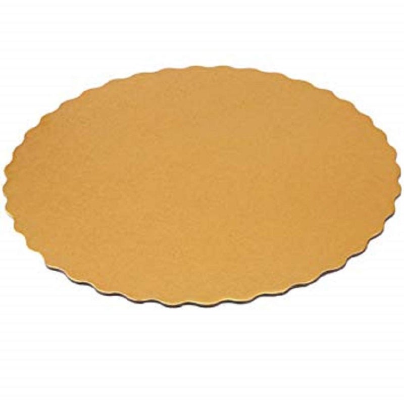 BIG BOX 2 Size Combo 9 Inch 10 Inch 8 Piece Total Golden Mousse Cake Boards Cake Paper Plates Dessert Board Base Grease For Wedding Birthday Round - Image 4