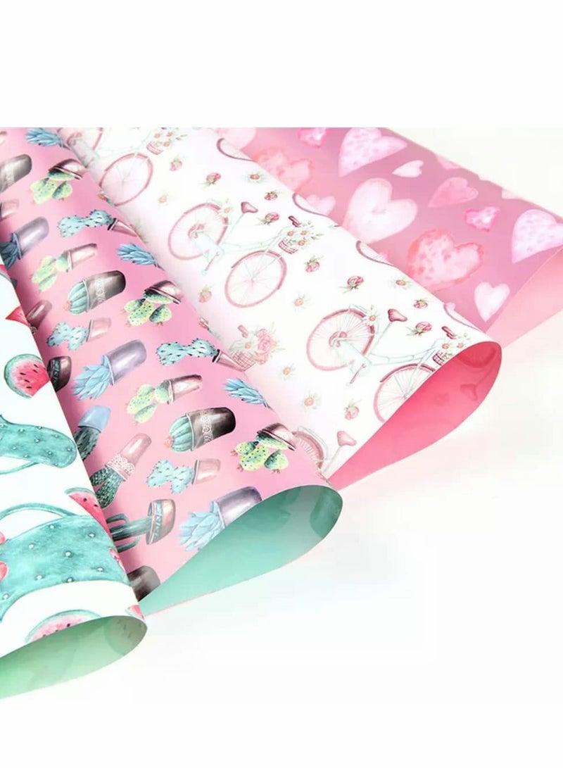 KASTWAVE Gift Wrapping Paper, Birthday Wrapping Paper for Kids, Gift Wrap Set for Birthday, Bridal Baby Shower, Weddings, Graduations, Women, Men, Boy, Girl, All Occasion (Pink) - Image 3