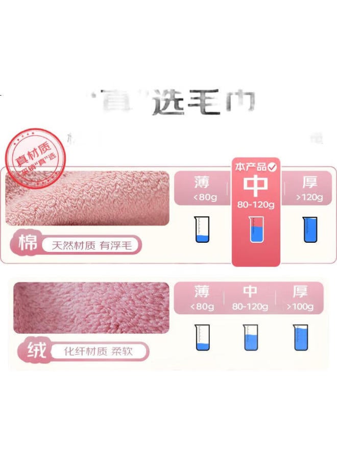 Grace Towels, 4 Pack, Class A Long-Staple Cotton, Soft, For Face Washing And Bathing, Home Use, Absorbent, For Men And Women, Couples, Thickened Large Face Towels - Image 3