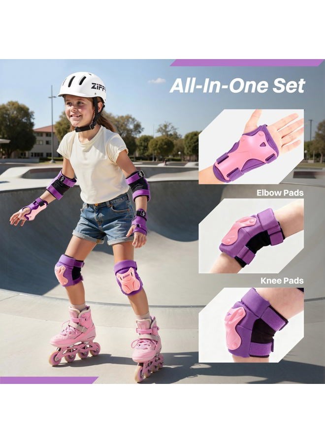 ZIFFY Adjustable Toddler/Youth Knee and Elbow Pads for Kids 3-8 Years, Breathable Child Protective Gear Set, Designed for Roller Skates, Skateboard, Cycling , Scooter Riding, 2 Sizes，4 Colors - Image 2