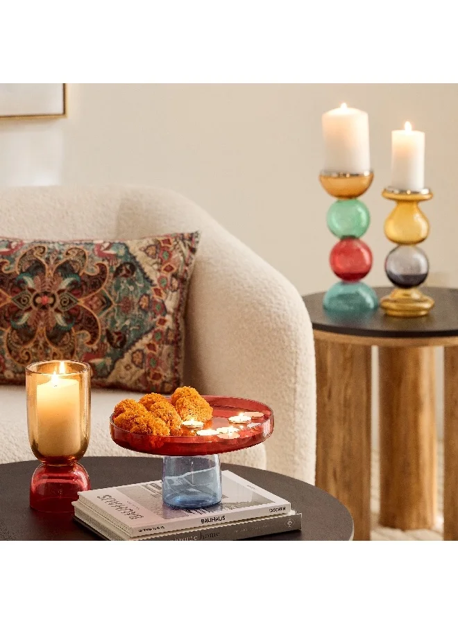 Home Box Moten Glass Hurricane Candleholder 10 x 10 x 23 cm