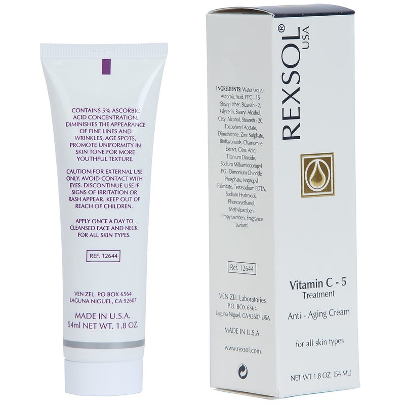 REXSOL 5% Vitamin C Treatment Anti-aging Cream. (54 ml / 1.8 fl oz) - Image 2