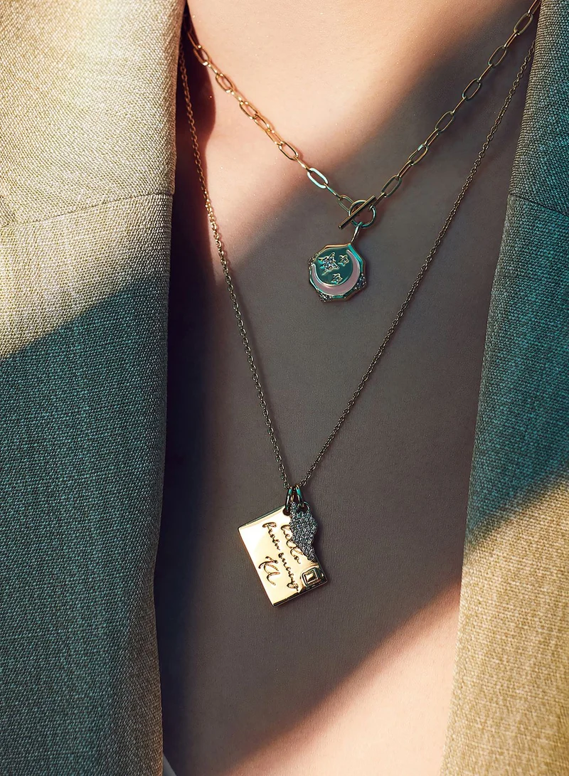 Wanderlust + co Hello From Sunny KL Gold Necklace