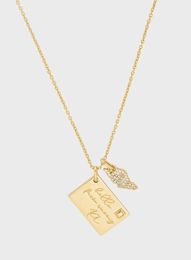 Wanderlust + co Hello From Sunny KL Gold Necklace