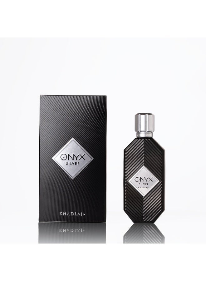 خدلج عطر أونيكس سيلفر ١٠٠ مل، ماء عطر للرجال والنساء - Image 1