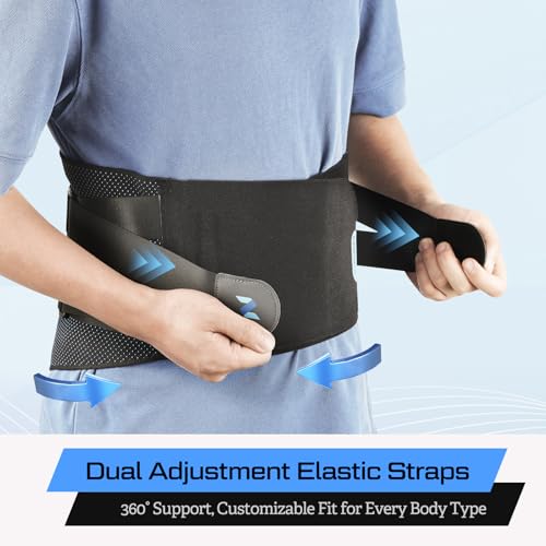 NEENCA Lower Back Brace for Lower Back Pain Relief, Medical Grade Lumbar Support Belt for Women Men, Herniated Disc,Lumbar Strain,Sciatica, Scoliosis (Black, X-Large) - Image 2