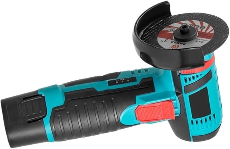 12 فولت 300 واط مطحنة زاوية بدون فرش 19500 دورة في الدقيقة آلة قطع وطحن مع 1 قرص قطع - Image 1