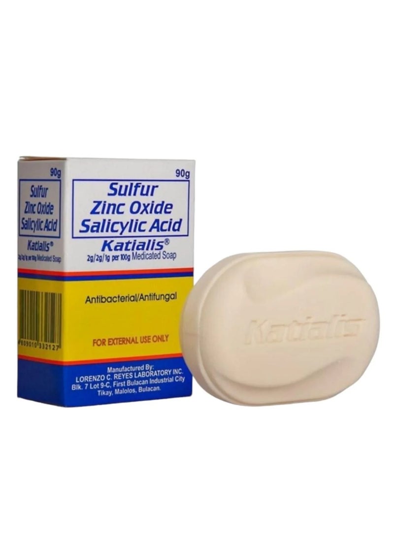 كاتياليس قالب صابون أكسيد الزنك وحمض الساليسيليك (90 جم) - Image 1