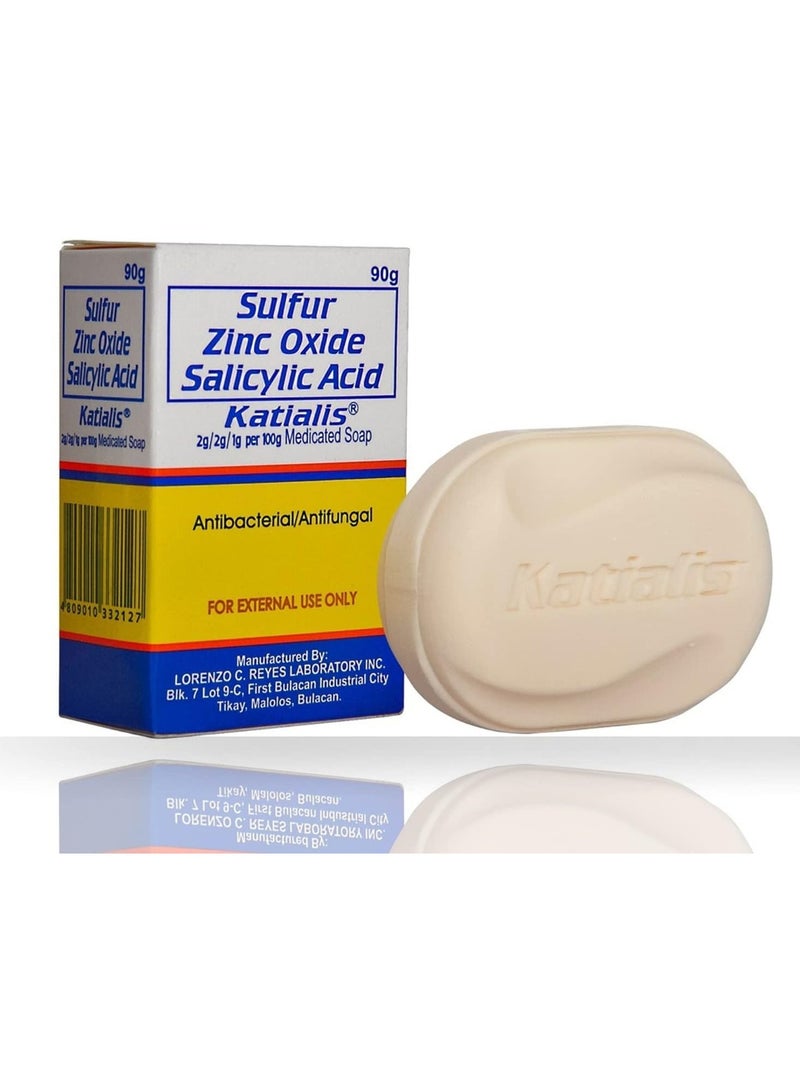 كاتياليس قالب صابون أكسيد الزنك وحمض الساليسيليك (90 جم) - Image 2