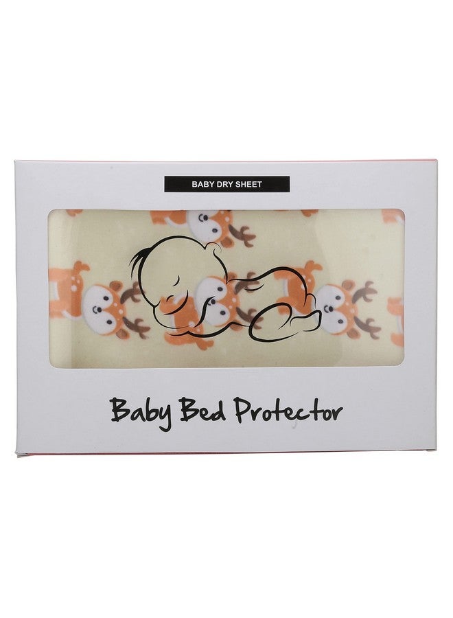 AHC Printed Dry Sheets For Baby Medium Size Soft |Comfortable |Extra Absorbency|Fast Dry (100X70 Cm, Yellow, Deer Print) - Image 1