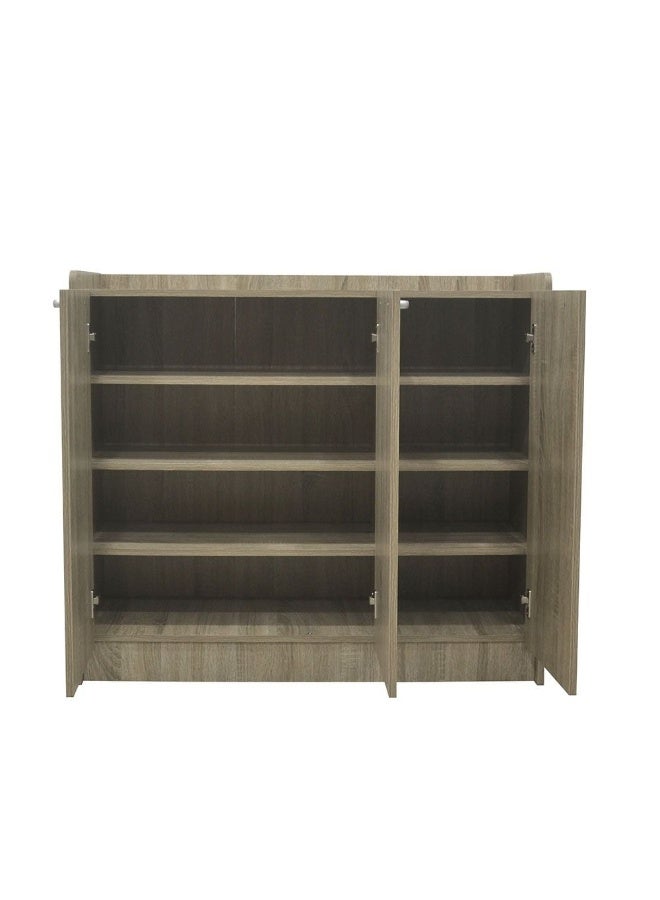 DANUBE HOME Supreme 3-Door Shoe Rack For 24 Pairs Shoe Storage Cabinet Modern Shoe Organizer Compact Shoe Rack For Entryway Hallway Storage Solution – French Sonoma Oak - Image 3