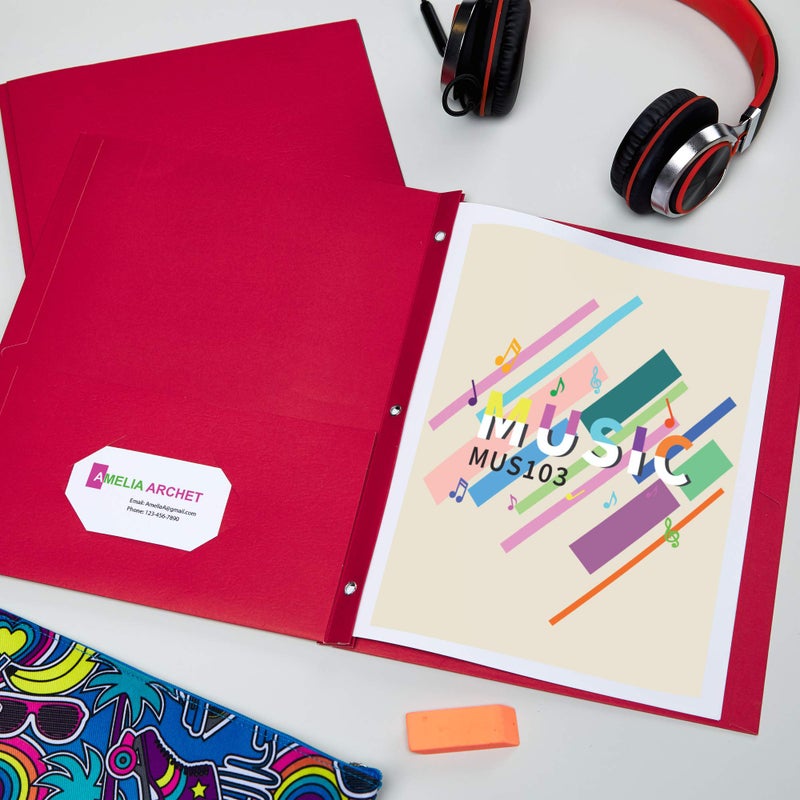 Avery Two Pocket Folders with 3 Prong Fasteners, Holds 70 Sheets, 25 Red Folders (47979) - Image 3