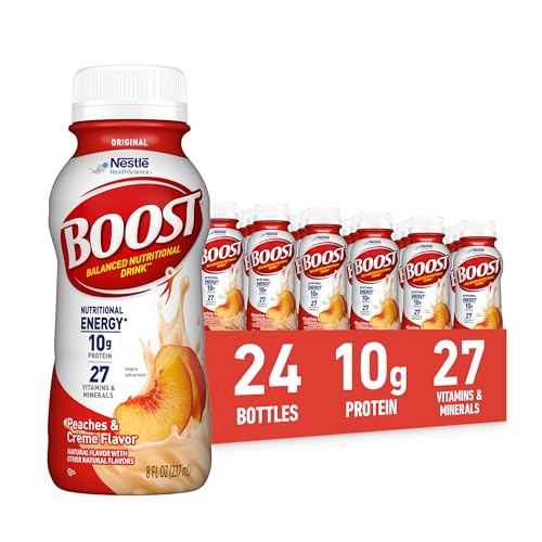 BOOST Original Ready to Drink Nutritional Drinks Peaches  Creme 8 Fl Oz Pack of 24 - Image 1