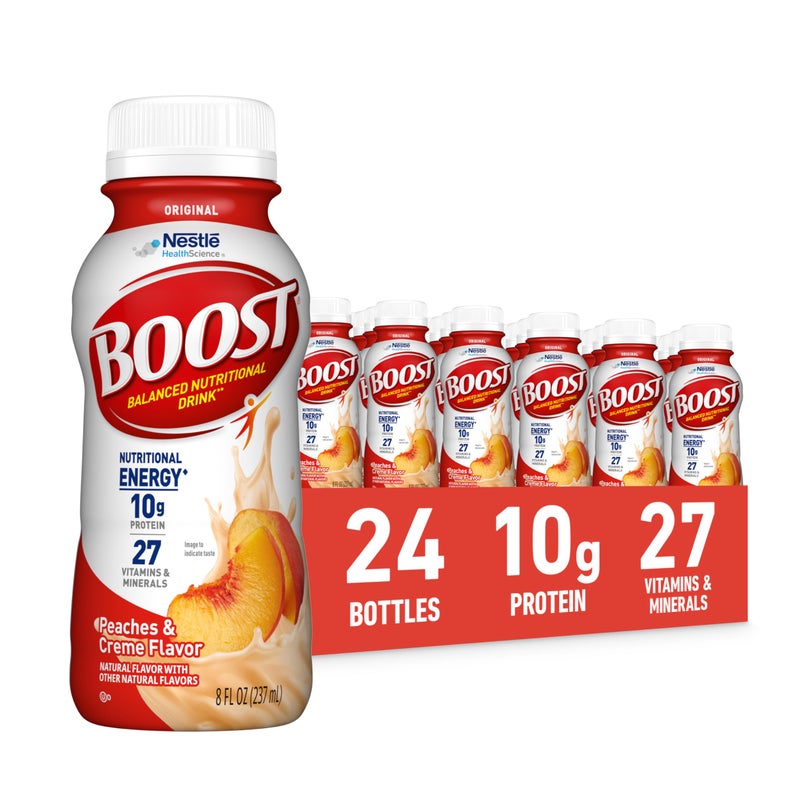 BOOST Original Ready to Drink Nutritional Drinks Peaches  Creme 8 Fl Oz Pack of 24 - Image 3