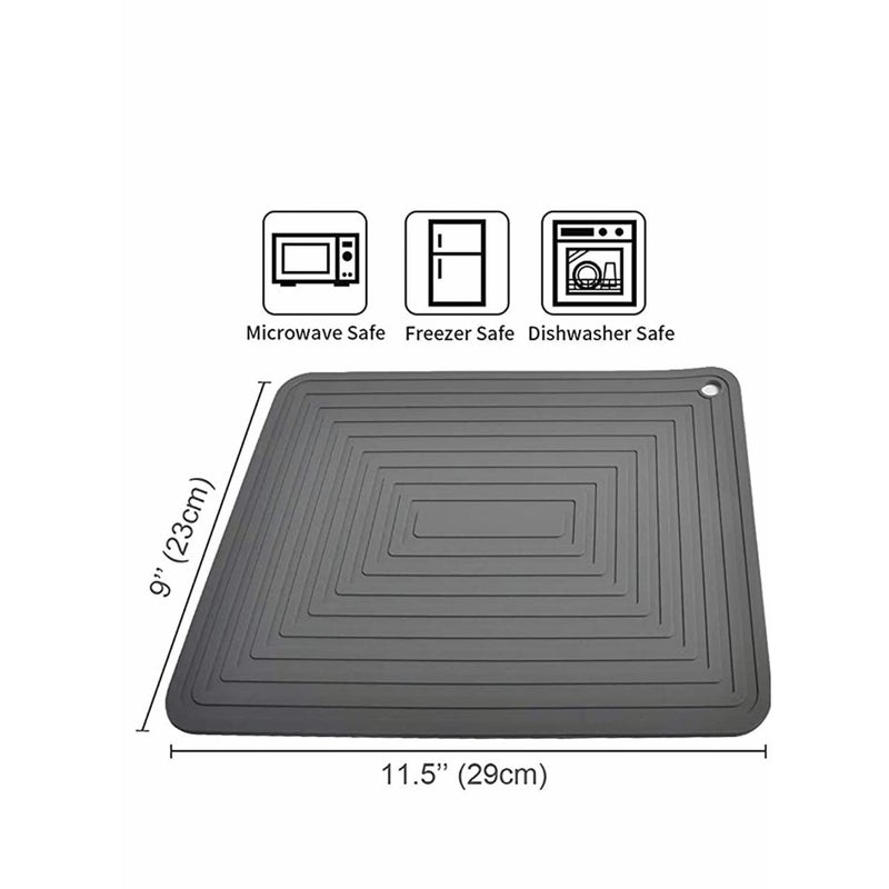 SOLARAE Silicon Trivet Mats for Dishes, Silicone Pot Holders heat resistant, Large Hot Pads for Kitchen Table - 12" x 9" Trivets for Pots and Pans Set of 2 - Image 3