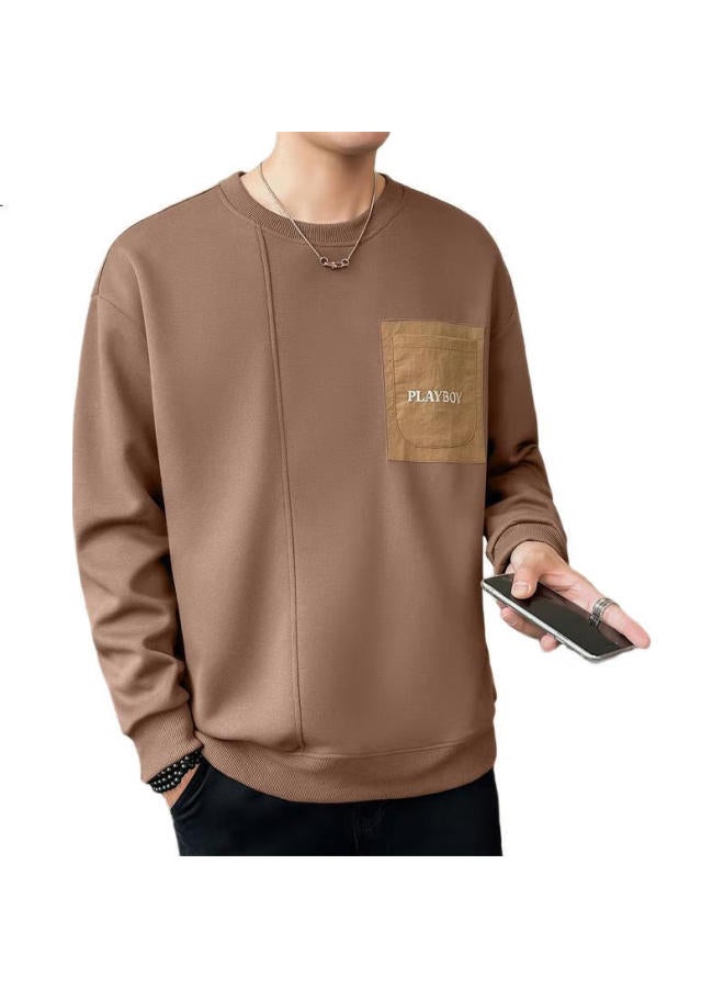 Playboy Sweatshirt For Men, Round Neck, Autumn New Retro Moisture-Wicking Men'S Sweatshirt, Long-Sleeve T-Shirt, Casual Loose Undershirt, Men'S Clothing - Image 1