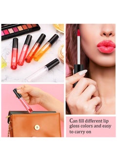 Patelai 50 Pieces Empty Lip Gloss Containers Lip Gloss Tubes, Refillable Lip Balm Bottles Plastic Lipstick Tubes with Rubber Inserts Cosmetic Tools for Women DIY Makeup, 10 ml (Black)  - Image 5