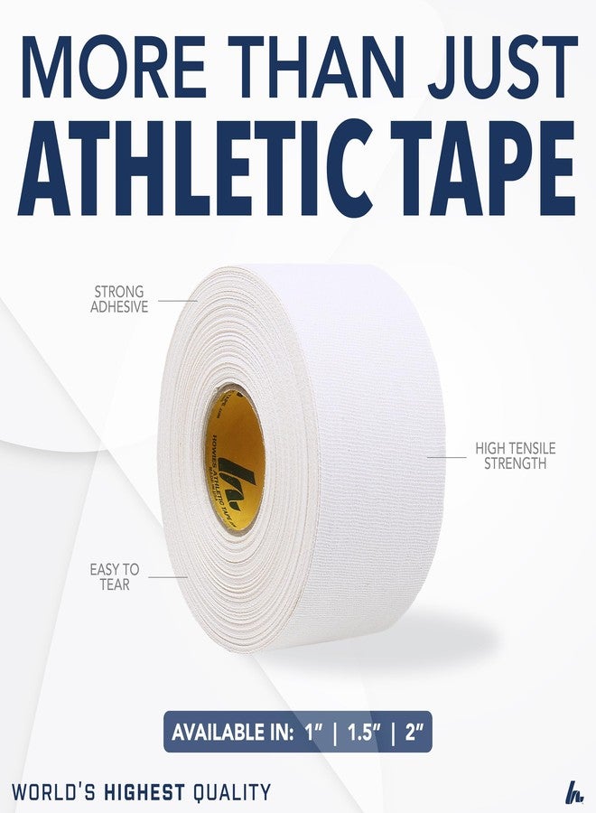 Howies Athletic Tape - 1.5" Zinc Oxide White Sports Tape for Ankles, Wrists & Athletic Trainers - Easy Tear - 4 Pack - Image 2