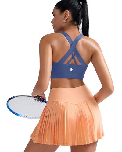 RUNNING GIRL Sports Bra for Women, Criss-Cross Back Padded Strappy Sports Bras Medium Support Yoga Bra with Removable Cups - Image 5