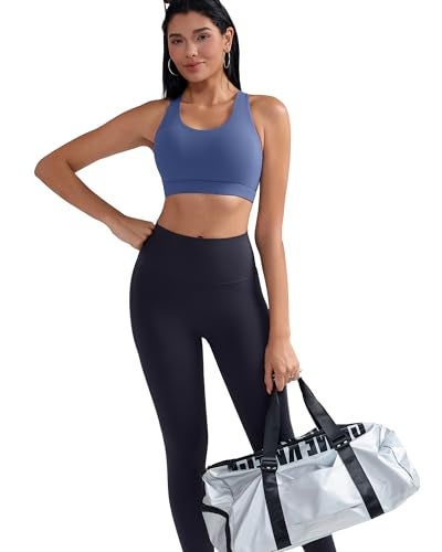 RUNNING GIRL Sports Bra for Women, Criss-Cross Back Padded Strappy Sports Bras Medium Support Yoga Bra with Removable Cups - Image 4