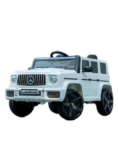 StarKids Mercedes G-Class Remote Control Electric Car for Kids with 2 Electric Motors of 380 Watts and 12v-4000mah Battery (White) 