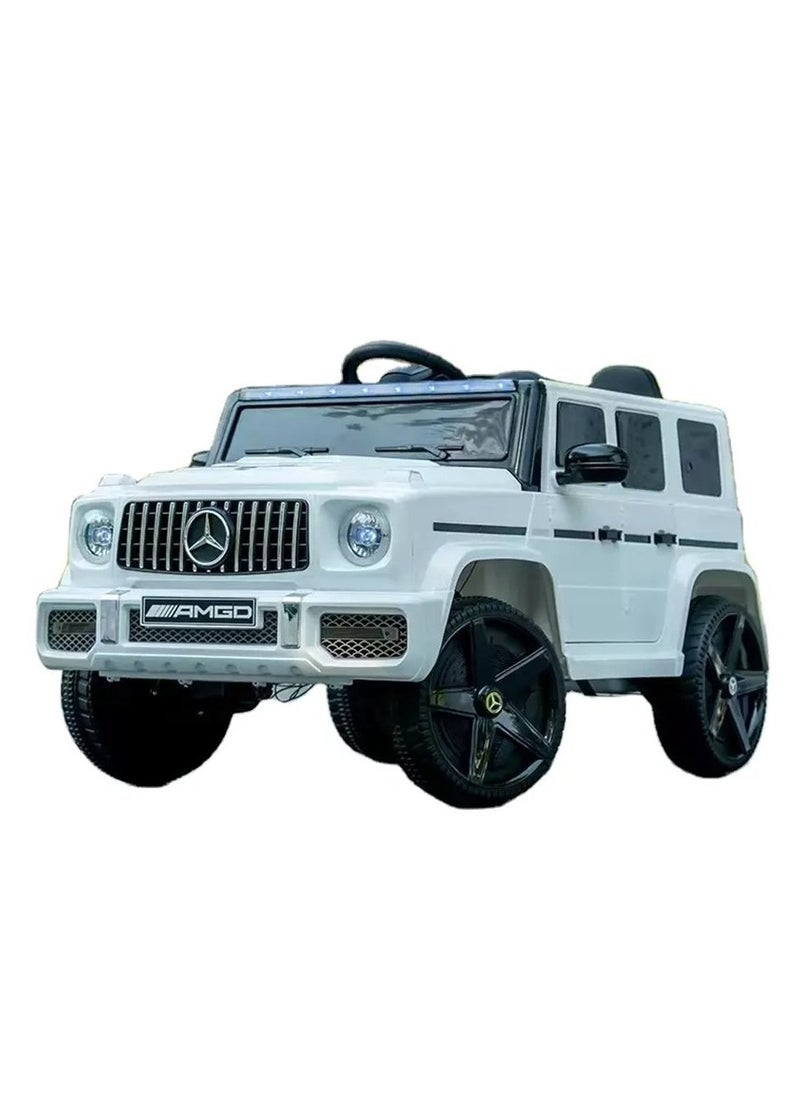 StarKids Mercedes G-Class Remote Control Electric Car for Kids with 2 Electric Motors of 380 Watts and 12v-4000mah Battery (White) 