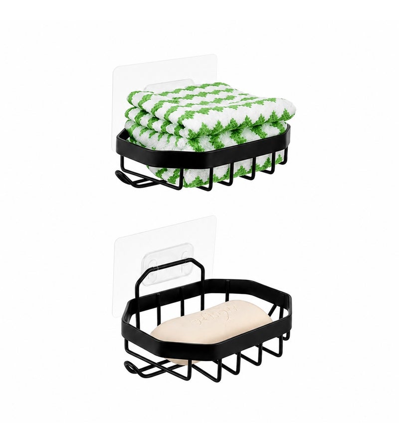 O2. Corner Shower Caddy 5 Pack, Adhesive Shower Organizer, Large Capacity, Rustproof Stainless Steel Shower Shelf for Inside Shower & Bathroom Storage & Home Decor, Black - Image 3