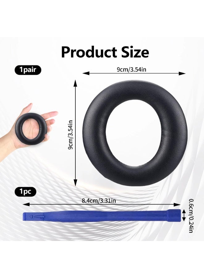 KISSUN 1 Pair Replacement Ear Pads for PS5 Pulse 3D Headphones in Breathable Fabric and Foam, Acoustic Insulation and Improves Comfort of Use (PU-Black) - Image 3