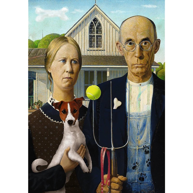 Trefl - American Gothic: Dog Edition Puzzle 500 Pieces - 37526 - Image 2