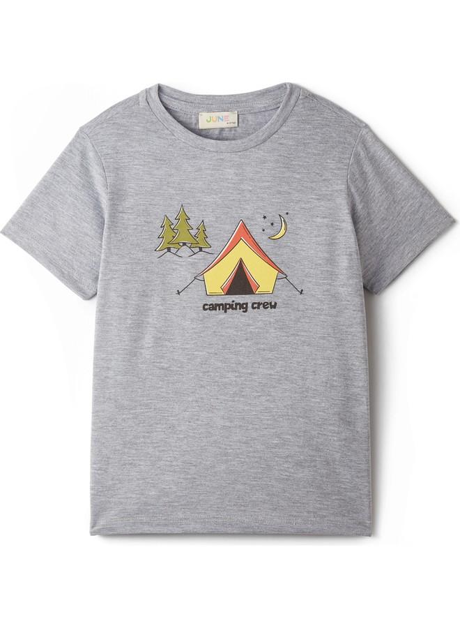 June Boy Short Sleeve 2-Pack Printed Tshirt Mint - Greymelanj - Image 3