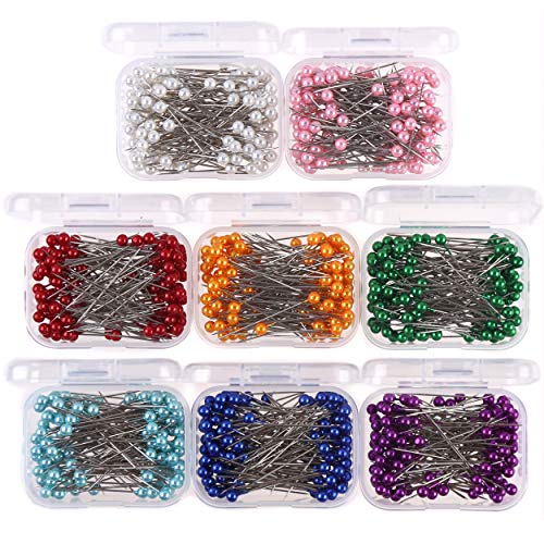 CCINEE 1000PCS Multicolor Straight Pins Quilting Pearl Sewing Pins Head Pins for Wedding and Other Crafts Making - Image 1