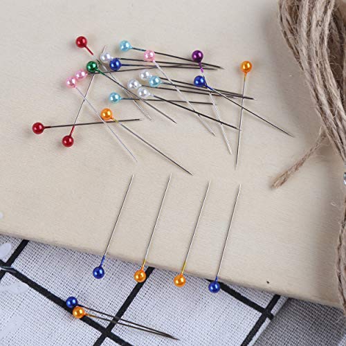 CCINEE 1000PCS Multicolor Straight Pins Quilting Pearl Sewing Pins Head Pins for Wedding and Other Crafts Making - Image 5
