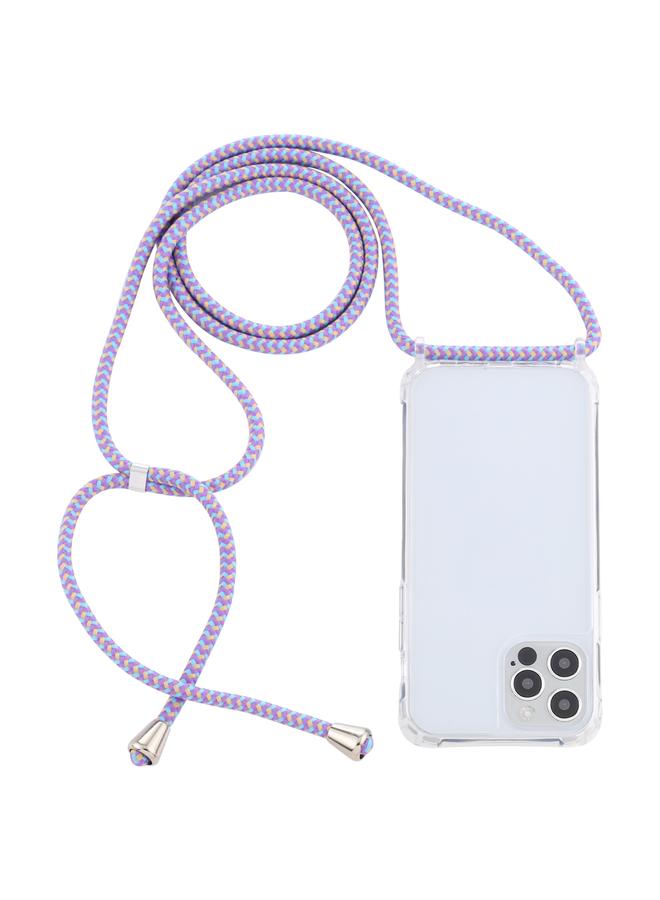 S-TOP Case For iPhone 12 / 12 Pro Transparent Acrylic Airbag Shockproof Phone Protective Case with Lanyard - Image 1