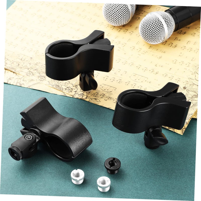 3Pcs Adjustable Microphone Clip Holders Floor Stand Mount Clamp Nut Adapters For Professional Recording Conference - Image 3