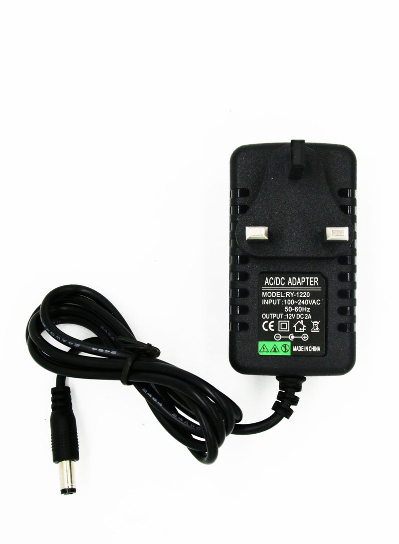 UK Shape G Type Power Supply AC 100-240V to DC 12V 2A Adaptor Cable LED Transformer Converter Portable Wall Charger for Massage Gun and Etc - Image 1