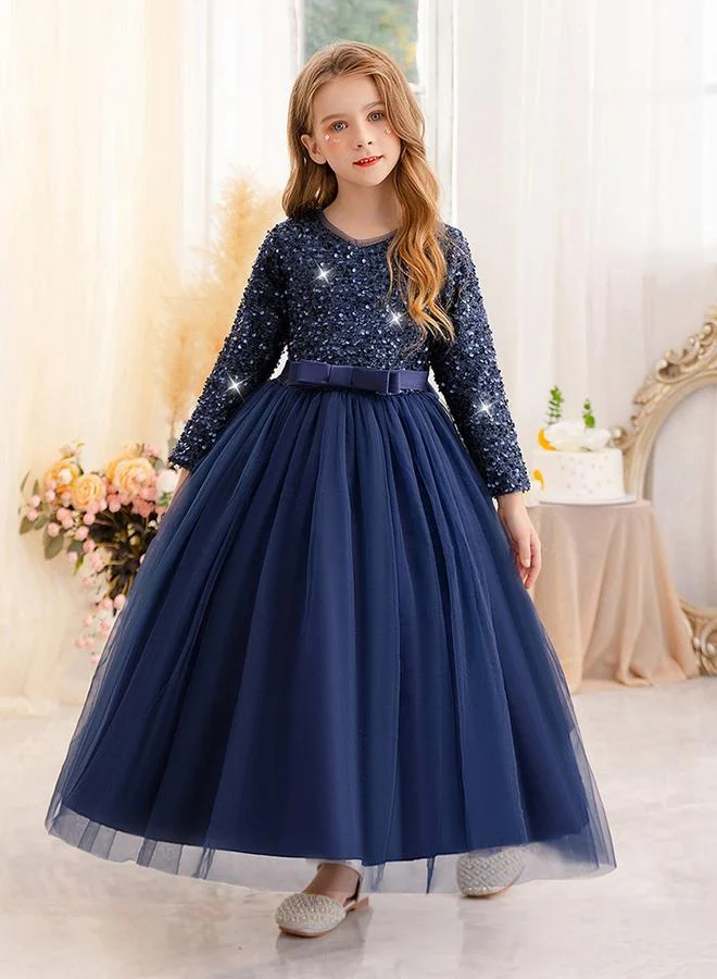 Take Two navy blue Navy Blue Embellished Bow Detail Dress for Women | Best Price UAE