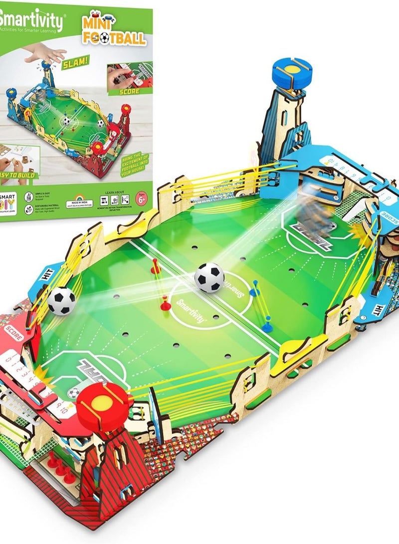سمارتيفيتي كرة قدم صغيرة ذكية، طاولة كرة قدم DIY STEM لعبة أنشطة تعليمية وبناءة للأطفال من سن 6 إلى 14 عامًا، هدايا للأولاد والبنات - Image 1