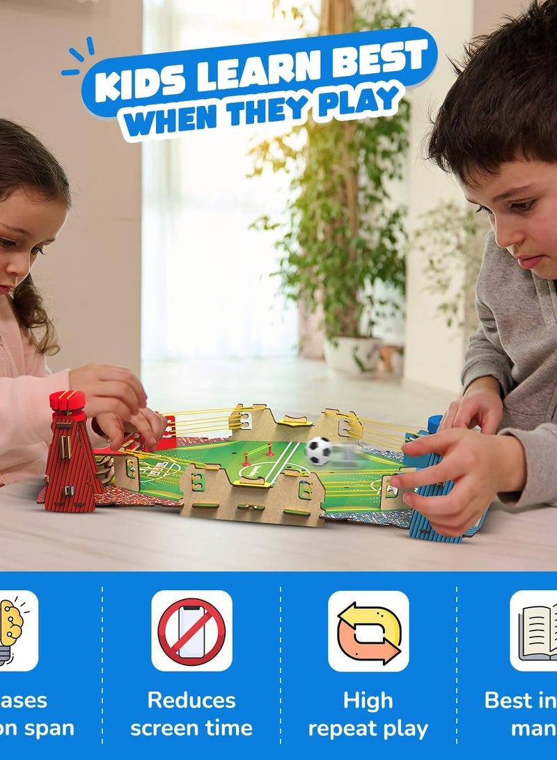 سمارتيفيتي كرة قدم صغيرة ذكية، طاولة كرة قدم DIY STEM لعبة أنشطة تعليمية وبناءة للأطفال من سن 6 إلى 14 عامًا، هدايا للأولاد والبنات - Image 2