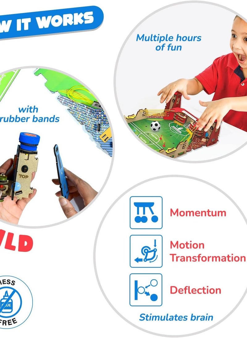 سمارتيفيتي كرة قدم صغيرة ذكية، طاولة كرة قدم DIY STEM لعبة أنشطة تعليمية وبناءة للأطفال من سن 6 إلى 14 عامًا، هدايا للأولاد والبنات - Image 3