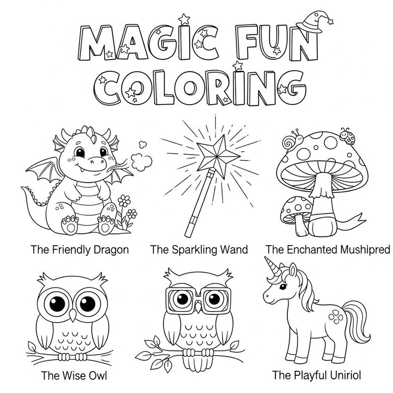 general Magic Fun Coloring Activity Book Set with Intricate Designs for Kids - Image 1