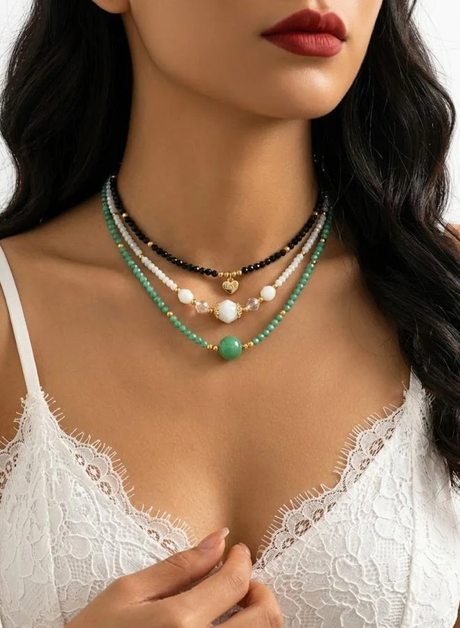 تايك تو Set of 3 - Glass Beaded Necklace