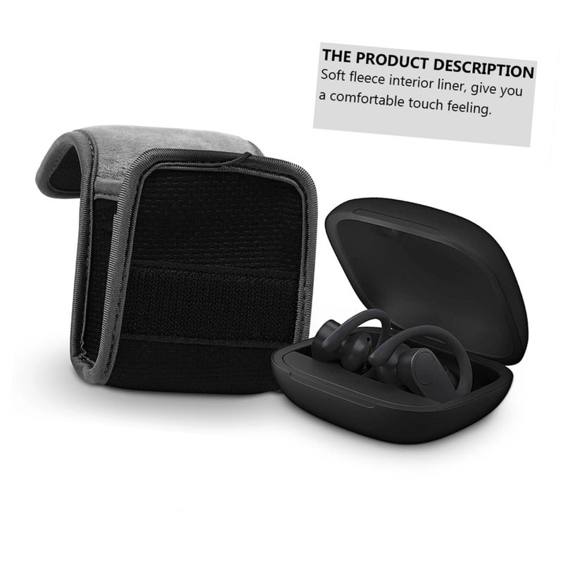 Durable Neoprene Protective Case For Earbuds Lightweight Compact Travel Carrier Black - Image 5