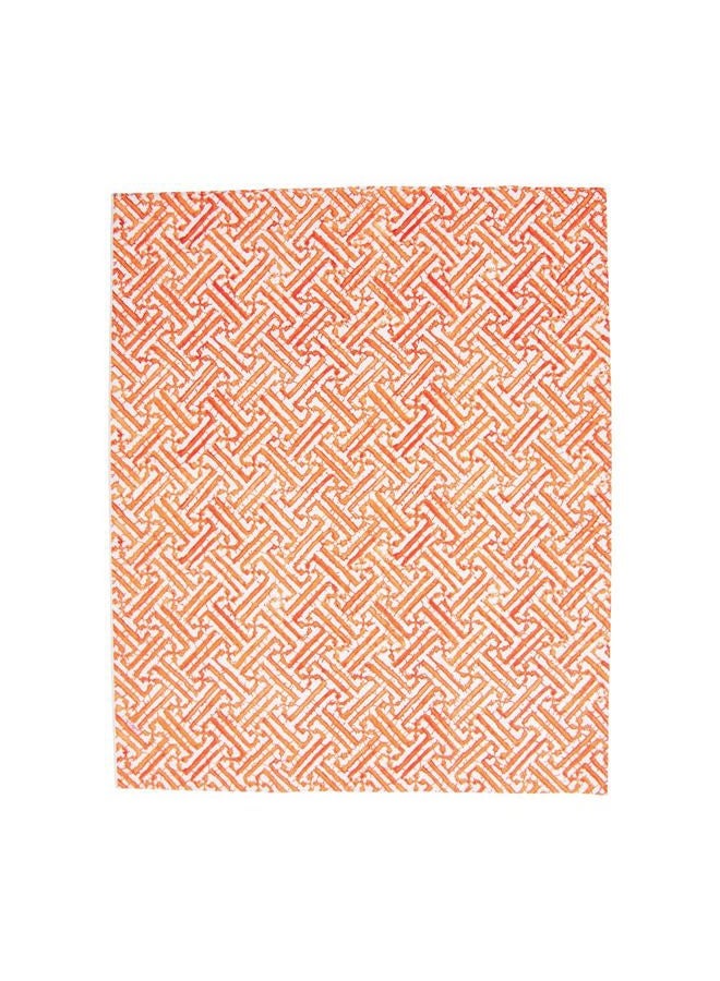 Caspari Fretwork Paper Guest Towel Napkins in Orange, 15 Per Package - Image 5