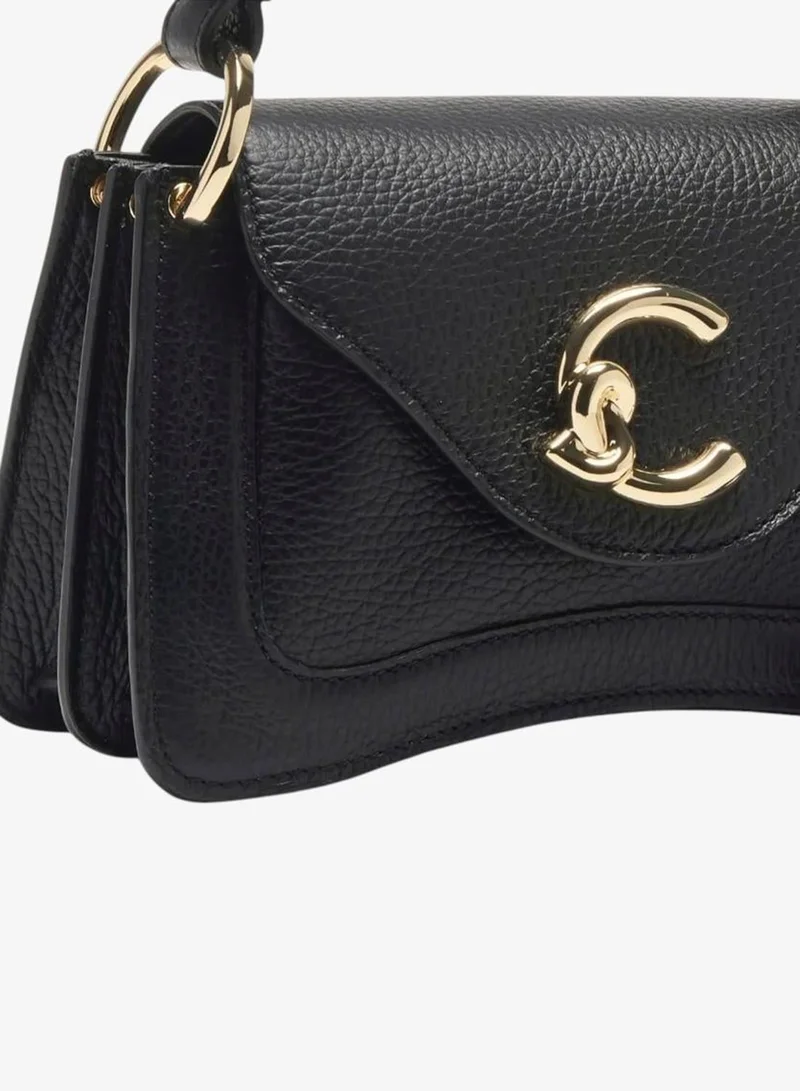 Coccinelle Black C-Me Bi-Material Top Handle Bag for Women | Best Price UAE