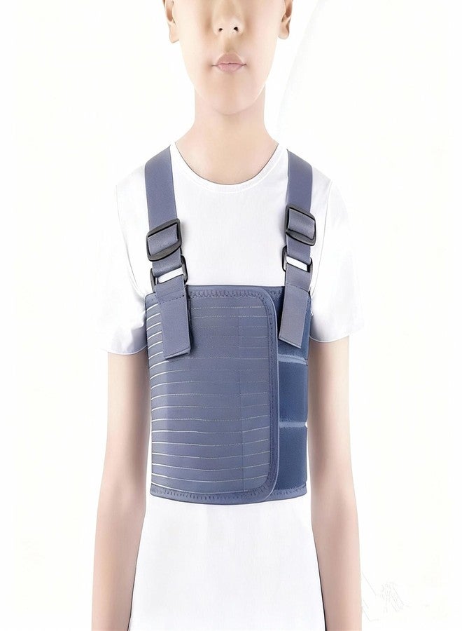 RousuMedi Pediatric Broken Rib Brace Adjustable Chest Support Belt Rib Protector Compression Wrap with Shoulder Straps for Children (Chest Circum:19.6''~27.5'') - Image 2