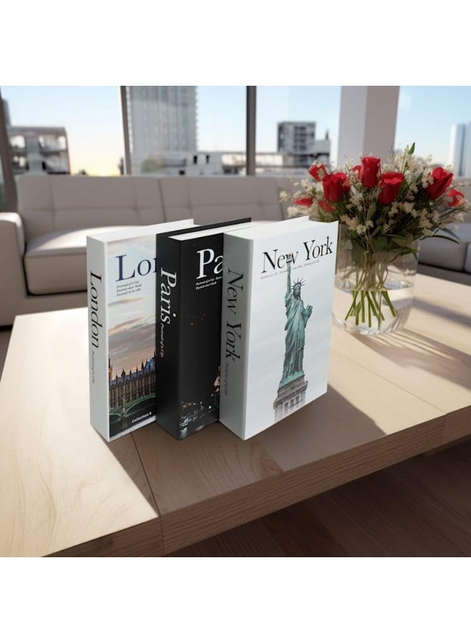 Coffee Table Decorative Books For Home Decor, Fake Books For Decoration, Aesthetic Bookshelf Decor for Living Room Office Bedroom, 3 Piece - Image 2
