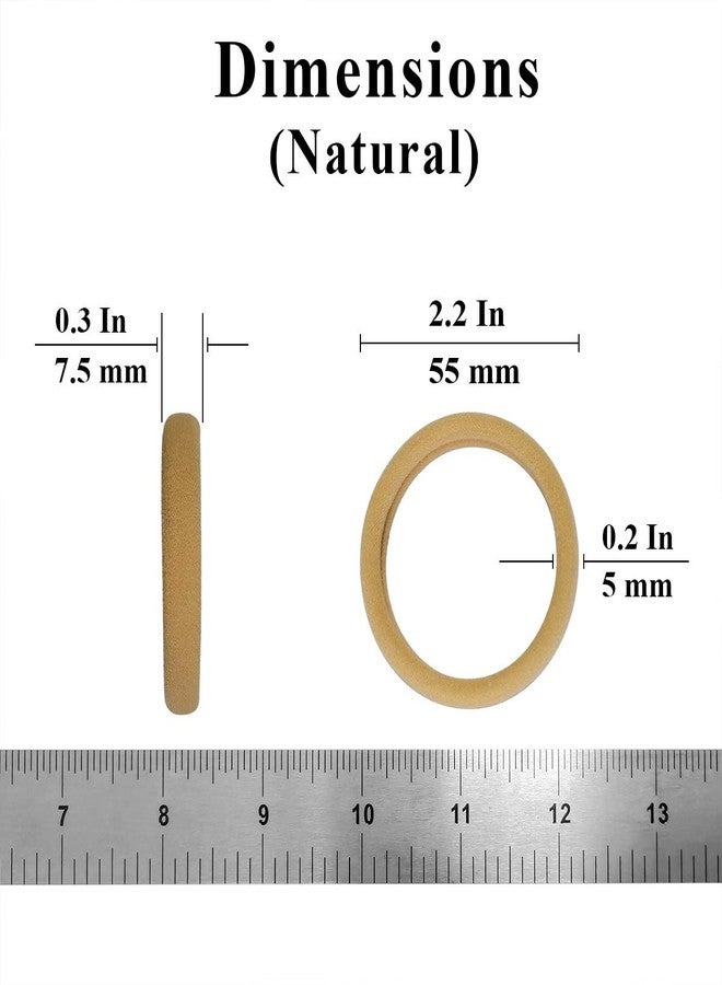 AwEx Blonde Seamless Hair Elastics, 30 PCS, Medium Thickness, Large Loop, Wrist Wearable Hairbands, No Metal, No Pull Ponytail Holder - Image 2